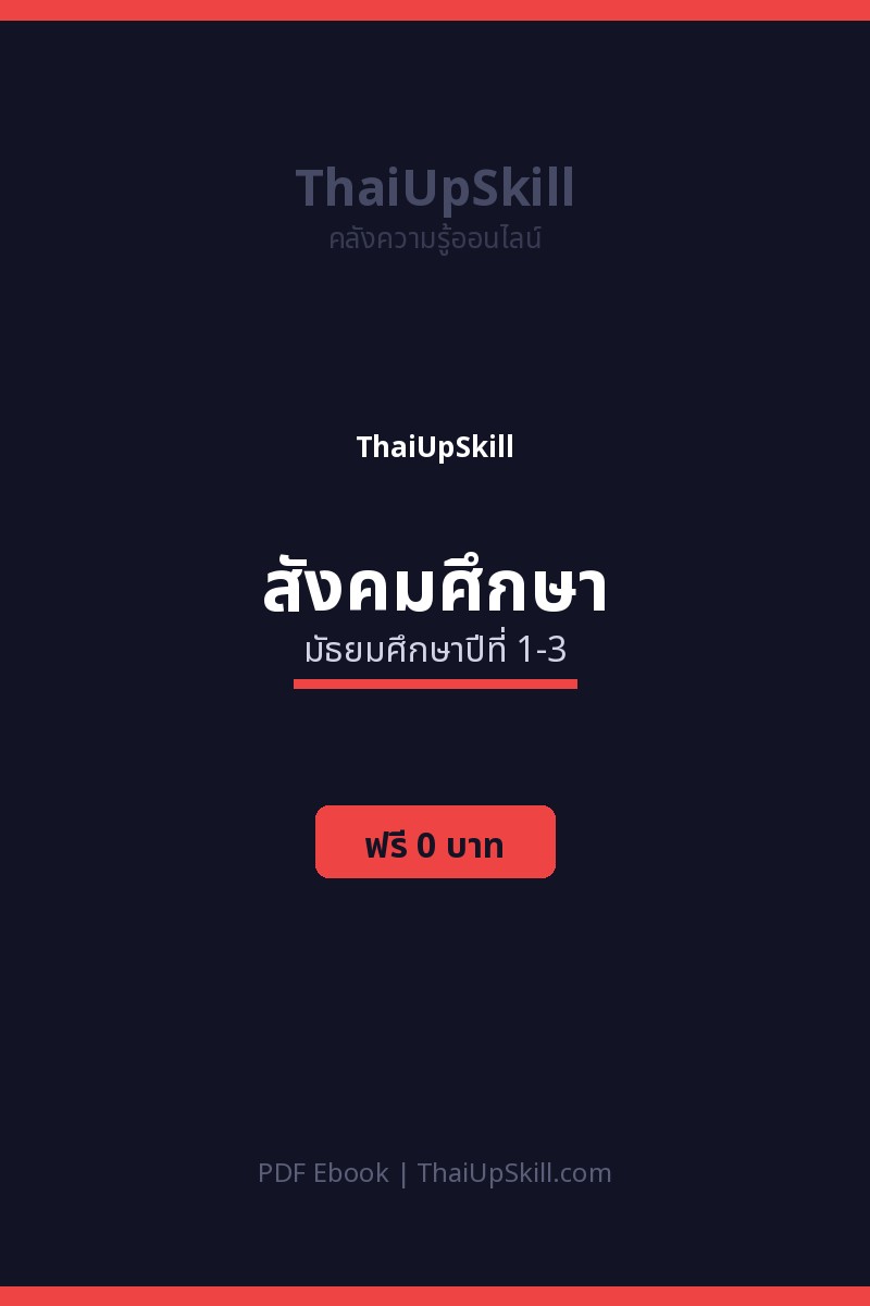 สรุปสังคมศึกษา ระดับ ม.1-ม.3